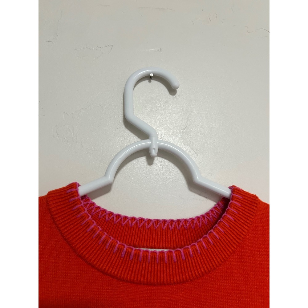 Kerri Rosenthal Orange Next SMILE ON‎ YOU Smiley Sun Knit Sweater Top Size S - Picture 10 of 16